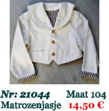 4 jaar. Stof: Gabardine/Polyester